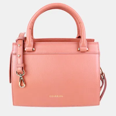 Pre-owned Charriol Light Brown Leather Forever Handbag