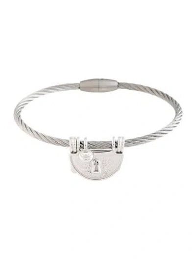 Pre-owned Charriol Lock Cable Bracelet, 6.75" In Multicolor