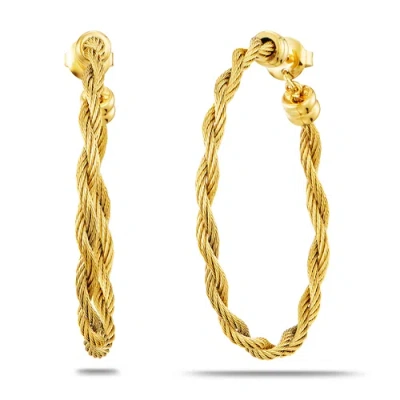 Charriol Love Twist Hoop Earrings In Gold