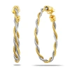 Charriol Love Twist Hoop Earrings In Gold