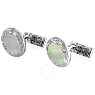 Charriol Men's Cufflink In Steel / White