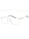 Charriol Metal Rectangular Men's Eyeglasses - Pc75101 In Silver