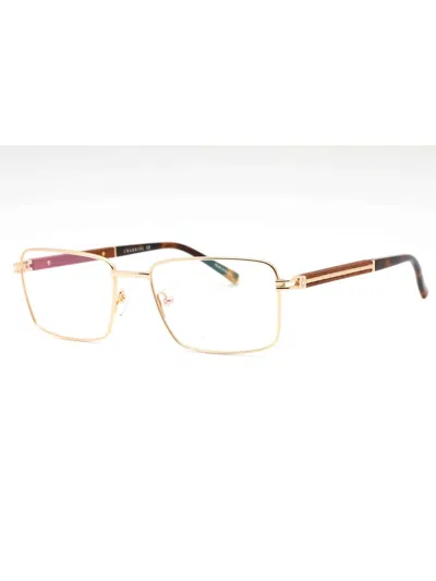 Charriol Metal Rectangular Men's Eyeglasses - Size 50-59.9 In C02 - Shiny Silver/grey Horn / Clear Lens