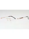 Charriol Metal Rectangular Men's Eyeglasses - Size Pc75115 In Multi