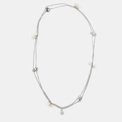 Pre-owned Charriol Mother Of Pearl Silver Tone Long Necklace