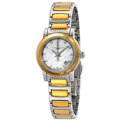 Charriol Parisii Diamond Mother Of Pearl Dial Two-tone Ladies Watch P26sy2.911.001 In Gold