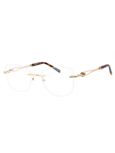 Charriol Pc71061 Eyeglasses In C03 - Shiny Pink Gold/silver Burgundy / Clear Demo Lens