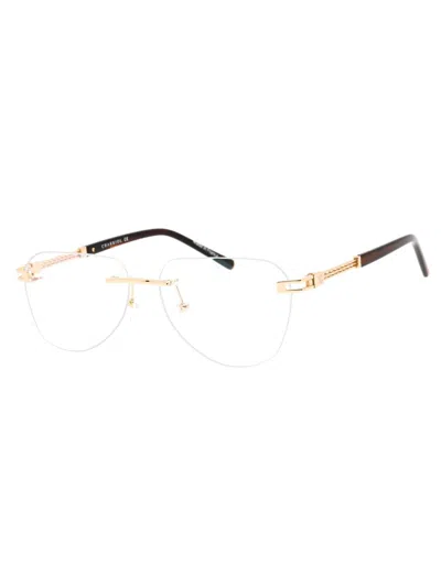 Charriol Pc75095 Aviator Men's Eyeglasses In Shiny Silver/gold / Clear Lens