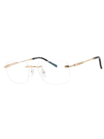 Charriol Pc75103 Rectangular Men's Eyeglasses In Shiny Gold/silver / Clear Lens