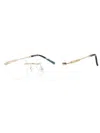 Charriol Pc75103 Rectangular Men's Eyeglasses In Gold