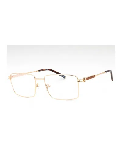 Charriol Pc75113 Metal Rectangular Men's Eyeglasses In Shiny Gold/black / Clear Lens