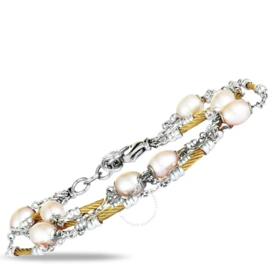 Charriol Pearl Stainless Steel And Yellow Pvd Cream Pearls Bracelet In Metallic
