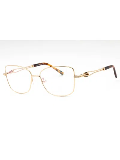 Charriol Sleek Cat-eye Women's Eyeglasses In C03 - Shiny Pink Gold/gold Burgundy / Clear Demo Lens