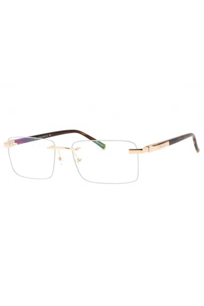 Charriol Sleek Metal Rectangular Men's Eyeglasses In Gold