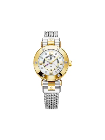 Charriol St. Tropez Gmt 36mm In Metallic