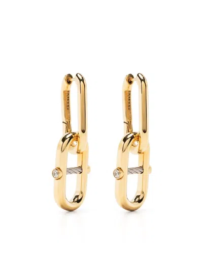 Charriol Cable-link Drop Earrings In Gold