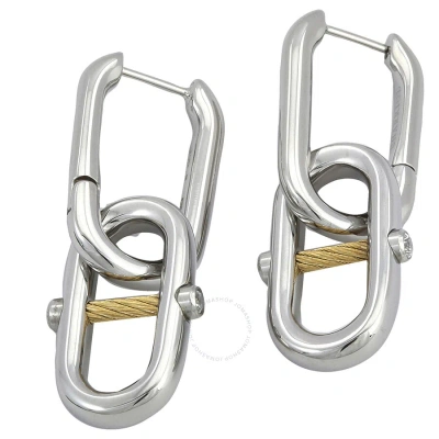 Charriol St. Tropez Mariner Stainless Steel Yellow Gold Pvd Chain Link Earrings In Metallic