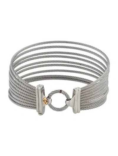 Pre-owned Charriol Steel 9 Row Bracelet, 7" In Multicolor