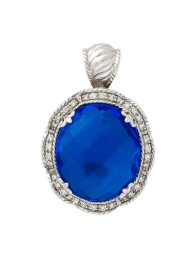 Pre-owned Charriol Synthetic Quartz & Diamond Pendant In Multi