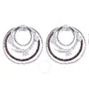 CHARRIOL CHARRIOL TANGO WHITE CZ STONES STAINLESS STEEL BRONZE PVD CABLE EARRINGS