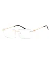 Charriol Titanium Mini Rectangular Men's Eyeglasses In Gold