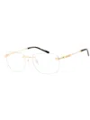 Charriol Titanium Rectangular Men's Eyeglasses - Size 50-59.9 In Gold