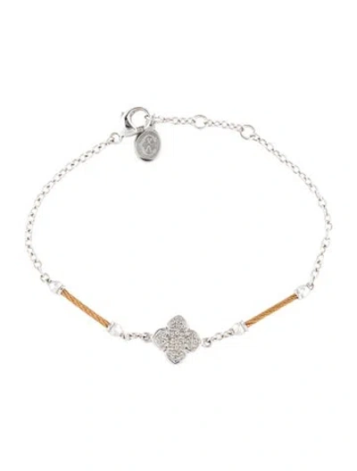Pre-owned Charriol Topaz La Fleur Station Bracelet, 7" In Multicolor