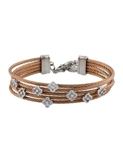 Pre-owned Charriol Topaz Malia Flower Multistrand Bracelet, 7.5"