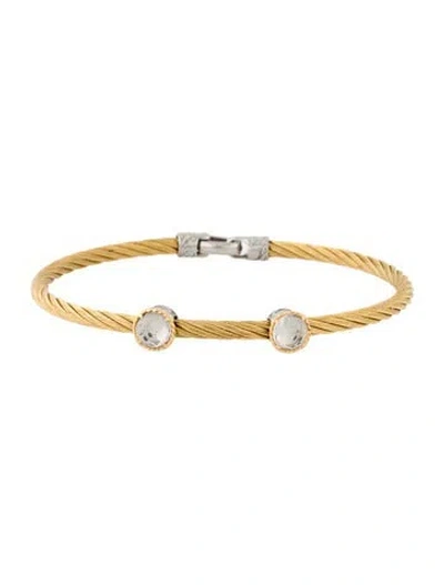 Pre-owned Charriol Topaz Station Cable Bracelet, 6.75" In Multi