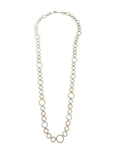 Pre-owned Charriol Two-tone Cable Chain Necklace, .25" In Multi