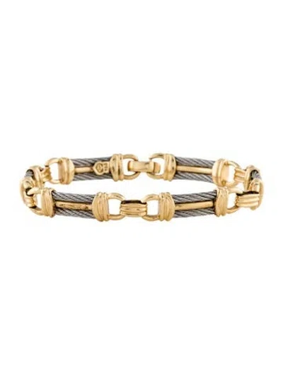 Pre-owned Charriol Two-tone Cable Link Bracelet, 6.75" In Multi
