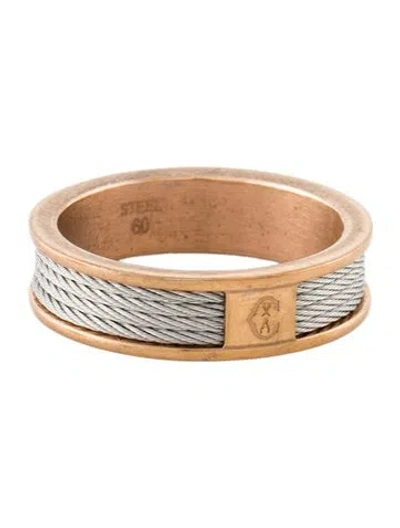 Pre-owned Charriol Two-tone Forever Icon Thin Ring In Multi