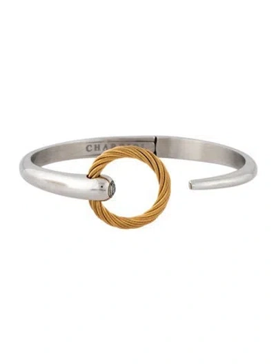 Pre-owned Charriol Two-tone Infinity Zen Bangle, 6.5" In Multicolor