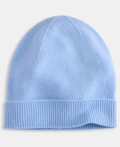 Charter Club 100% Cashmere Cuffed Beanie, Created For Macys In Blue