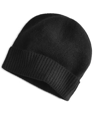 Charter Club 100% Cashmere Cuffed Beanie, Created For Macys In Classic Black