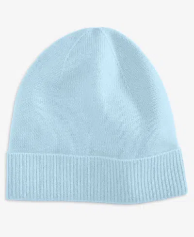 Charter Club 100% Cashmere Cuffed Beanie, Created For Macys In Blue