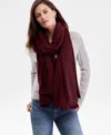Charter Club 100% Cashmere Oversized Scarf, Macy's Exclusive In Burgundy