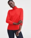 Charter Club Women's 100% Cashmere Turtleneck Sweater, Macy's Exclusive In Red
