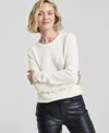 Charter Club 100% Cashmere Women's Long-sleeve Crewneck Sweater, Created For Macy's In Vanilla Ice