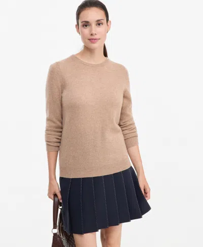 Charter Club 100% Cashmere Women's Petite Long-sleeve Crewneck Sweater, Created For Macy's In Multi