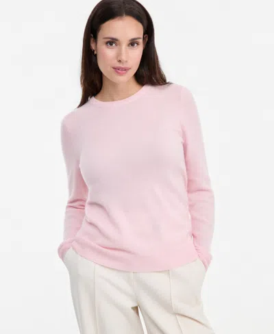 Charter Club 100% Cashmere Women's Petite Long-sleeve Crewneck Sweater, Created For Macy's In Multi
