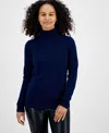 Charter Club 100% Cashmere Women's Turtleneck Sweater, Created For Macy's In Admiral Navy