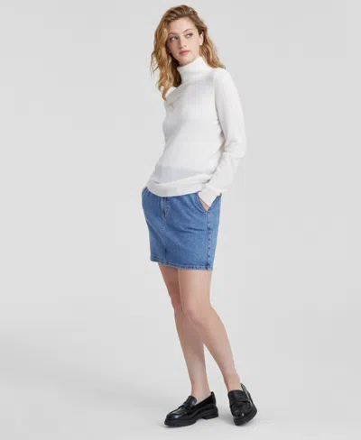 Charter Club 100% Cashmere Women's Turtleneck Sweater, Created For Macy's In Vanilla Ice