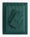 Charter Club 1.5" Stripe 550 Thread Count 100% Cotton 3-pc. Sheet Set, Twin, Exclusively At Macy's In Green