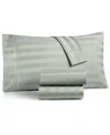 Charter Club 1.5" Stripe 550 Thread Count 100% Cotton 4-pc. Sheet Set, California King, Exclusively At Macy's In Glacier