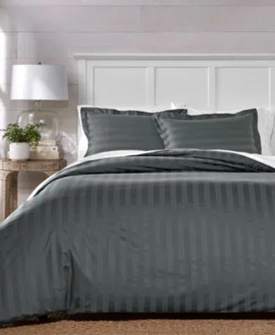 Charter Club 1.5 Stripe 550 Thread Count 100 Cotton Comforter Sets Exclusively At Macys In Blue