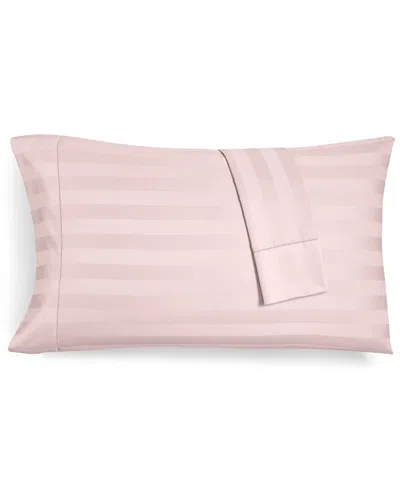 Charter Club 1.5" Stripe 550 Thread Count 100% Cotton Pillowcase Pair, King, Exclusively At Macy's In Cotton Candy