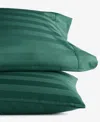 Charter Club 1.5" Stripe 550 Thread Count 100% Cotton Pillowcase Pair, Standard, Exclusively At Macy's In Green