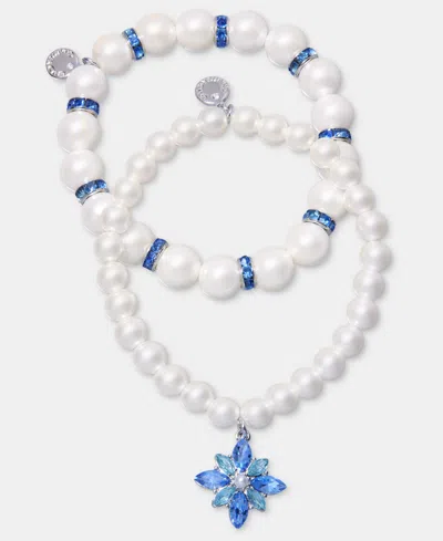Charter Club 2-pc. Set Stone & Imitation Pearl Stretch Bracelets, Macy's Exclusive In White