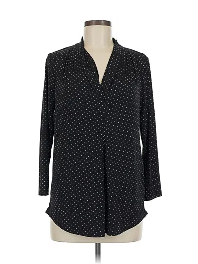 Pre-owned Charter Club 3/4 Sleeve Blouse In Animal Print